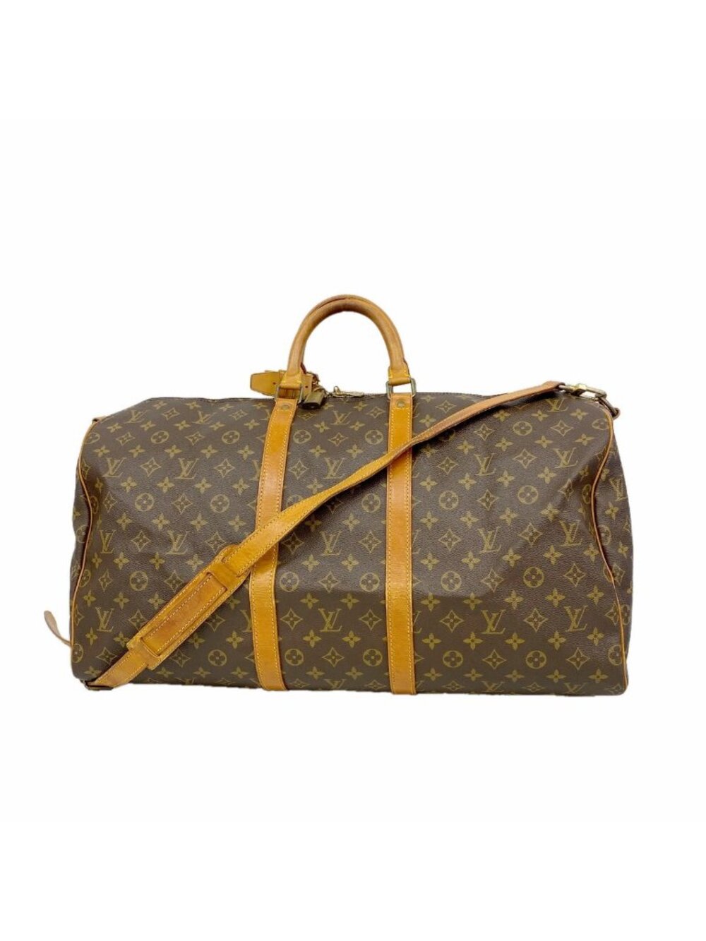 Louis Vuitton Boston Bag Monogram Keepall Bandouliere 55 Brown